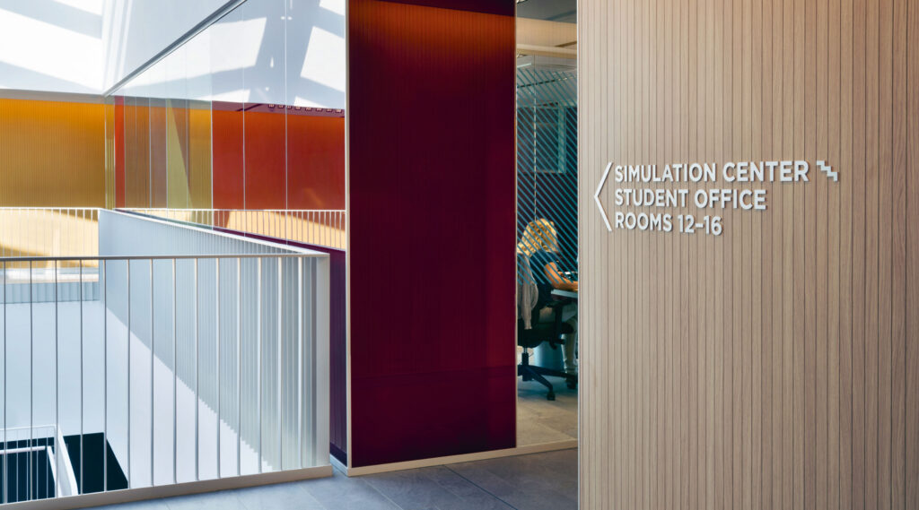 Acoustic System Education Sector Fantoni Wall Panelling Grooved