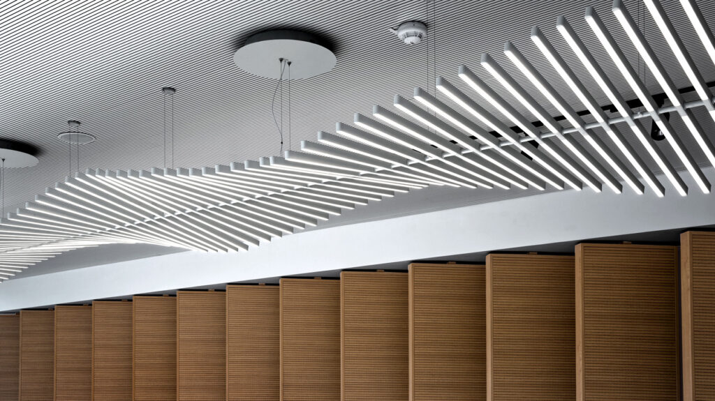 Acoustic System Fantoni Wall Panelling Grooved