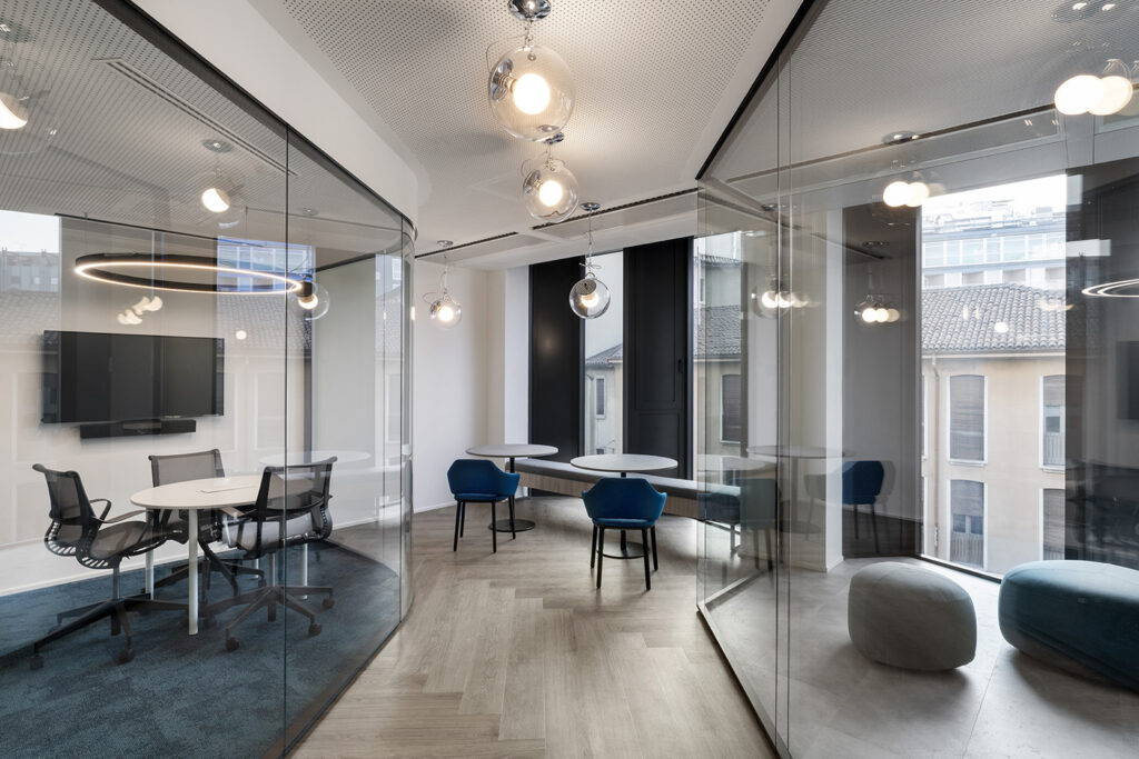 Acoustic System Office Design Fantoni Ceiling Grooved a