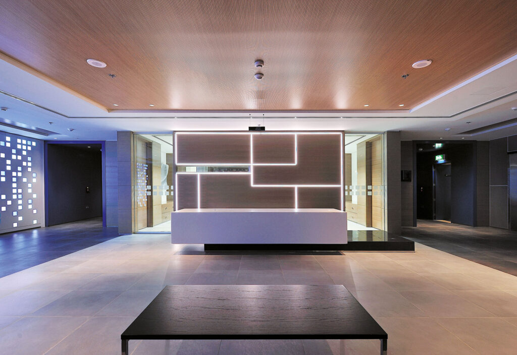 Acoustic System Office Design Fantoni Ceiling Panelling Grooved