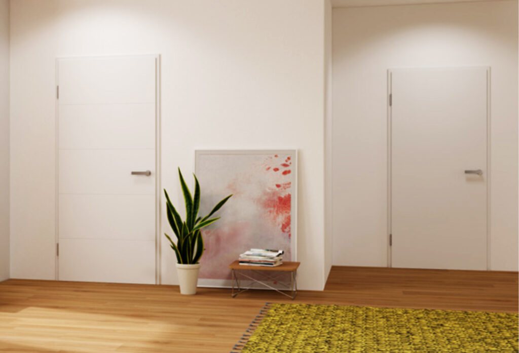 Door Design Interior Westag Velvet Line Type 7505 and smooth door in Westalack Soft Sira White