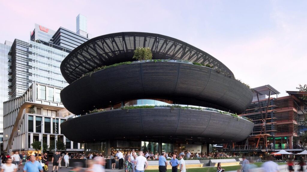 Exterior Commercial Wall Cladding Accoya Modified Wood Charred Barangaroo House Australia