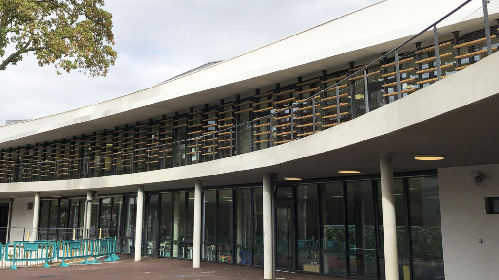 Exterior Education Facade Battens Lunawood Thermowood Wall Cladding Egole Bagneux France b