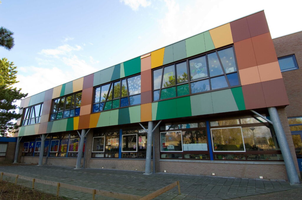 Exterior Education Sector Facade Trespa Meteon Compact Primary School in Oudkarspel Netherlands a