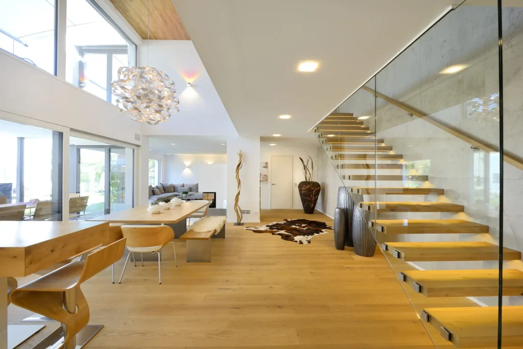 Flooring Admonter Engineered Floorwooden stairs Oak Eiche Stone xxlong Haus Bayern Interior Design