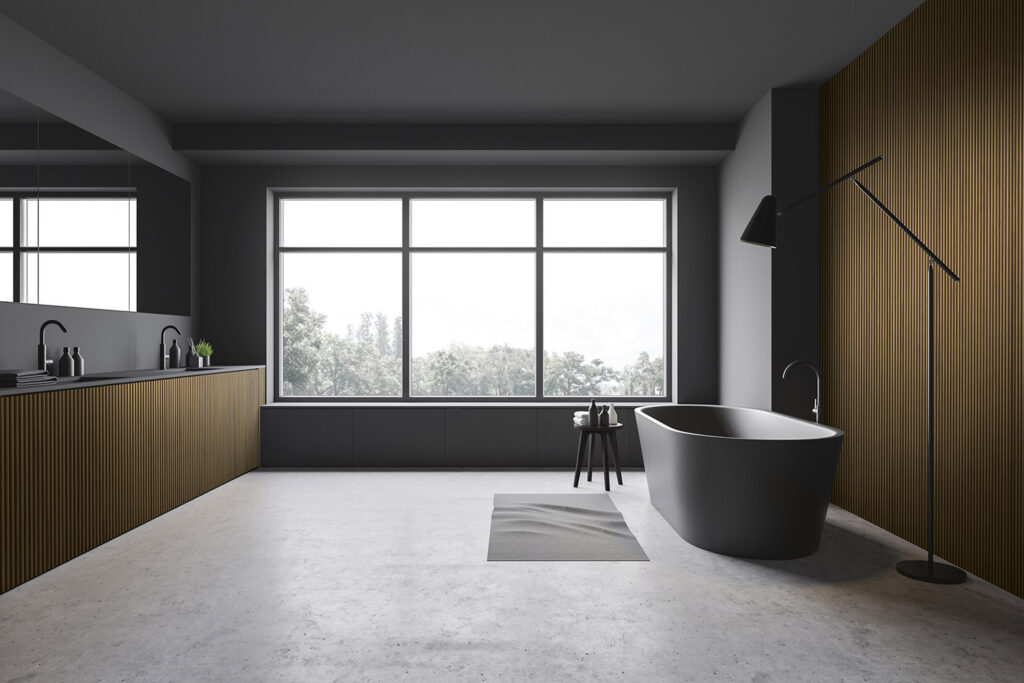 Wall Cladding Bathroom Design Latho Roma Brown Wooden Panels