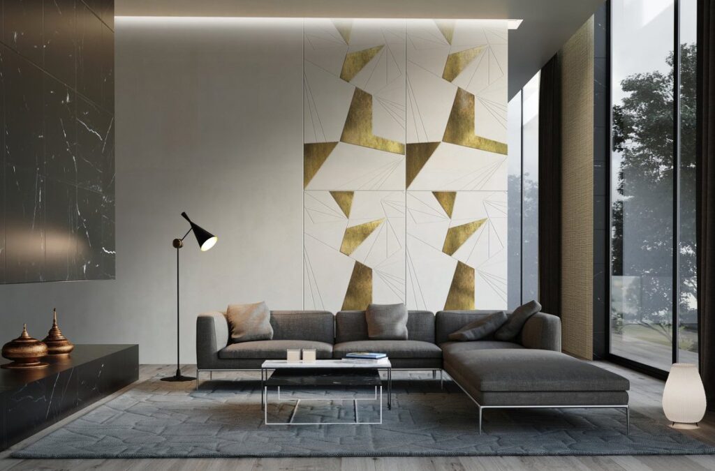 Wall Cladding Interior Design CNC Cemento Effect Enviromently Friendly b