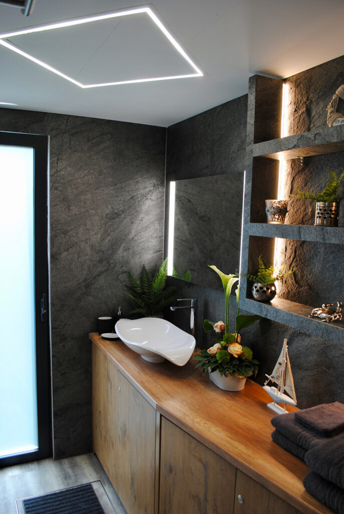 Wet Areas Bathroom Design Furniture Parts 930 Slate Lite stone veneer Black D