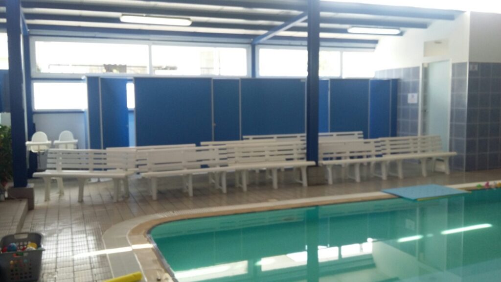 Wet Areas Education Sector Locker Benches System Formica Compact H.P.L. Leontios Greece
