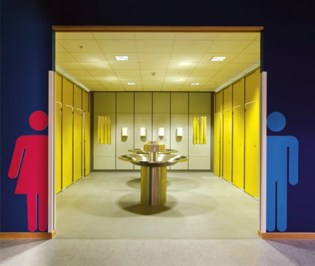 Wet Areas Education Sector Locker CUBICLE System Formica Younique H.P.L