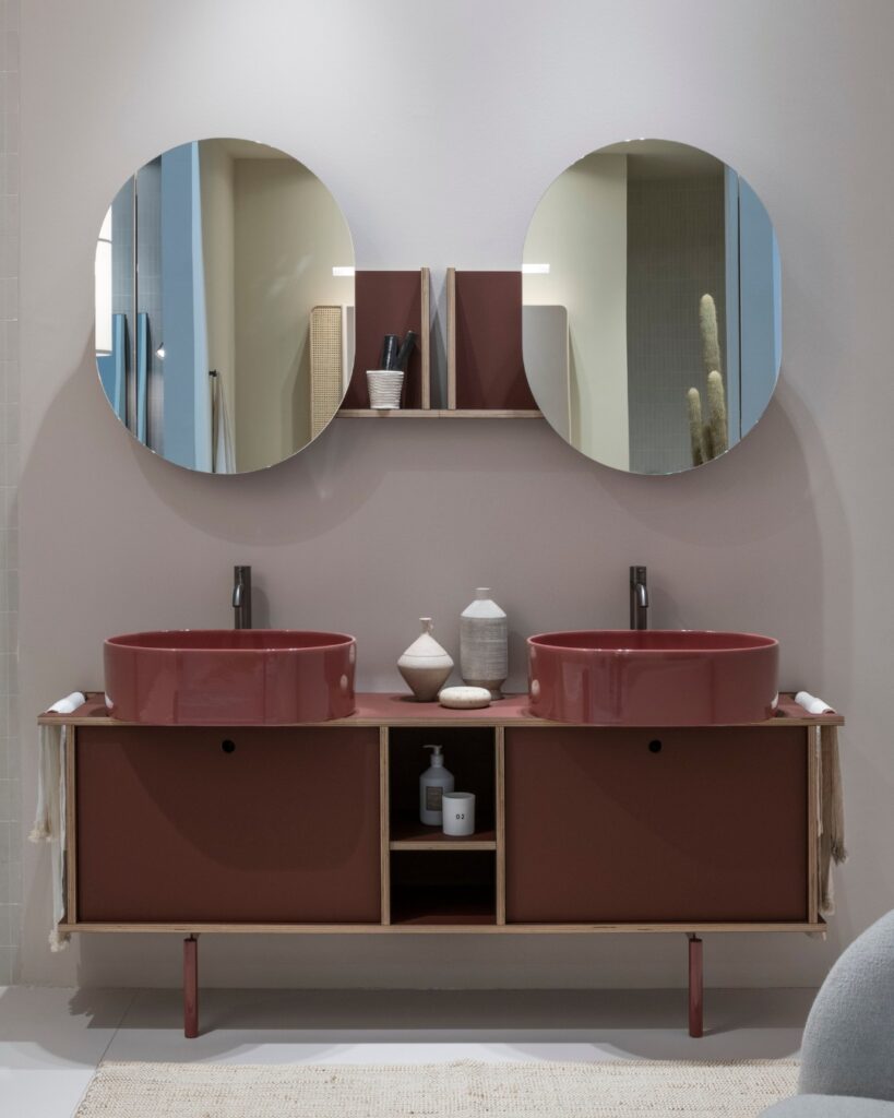 Wet Areas Hospitality Design Bathroom Arpa FENIX NTM® 0771 Rosso Askja