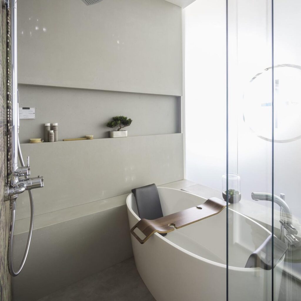 Wet Areas Hospitality DesignBathroom Cemento non Cemento Wall Panelling