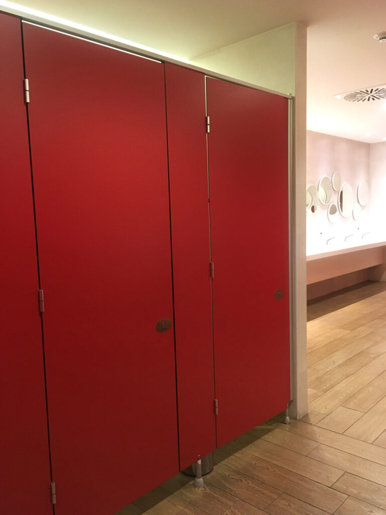 Wet Areas MALL SectorWashroom Cubicles Lockers System Formica Compact H.P.L. R